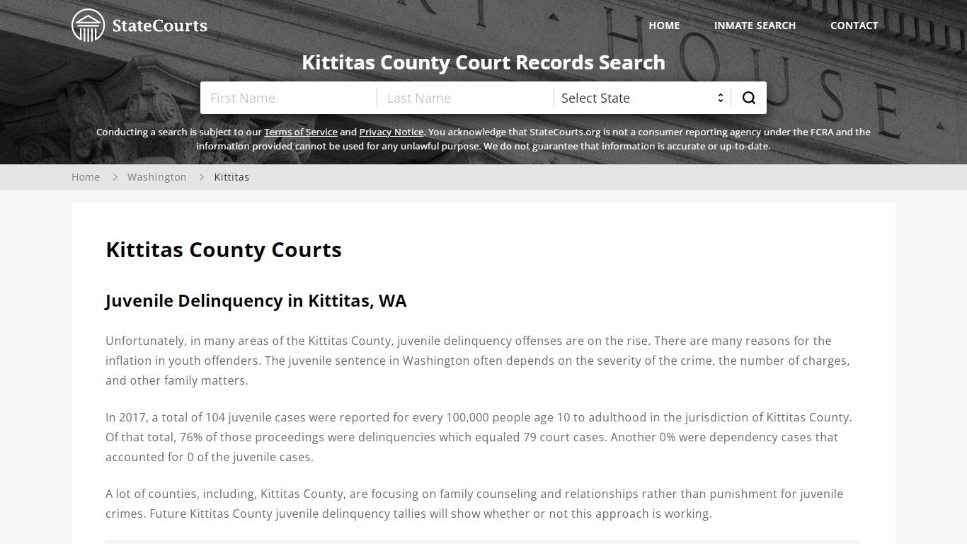 Kittitas County, WA Courts - Records & Cases - StateCourts